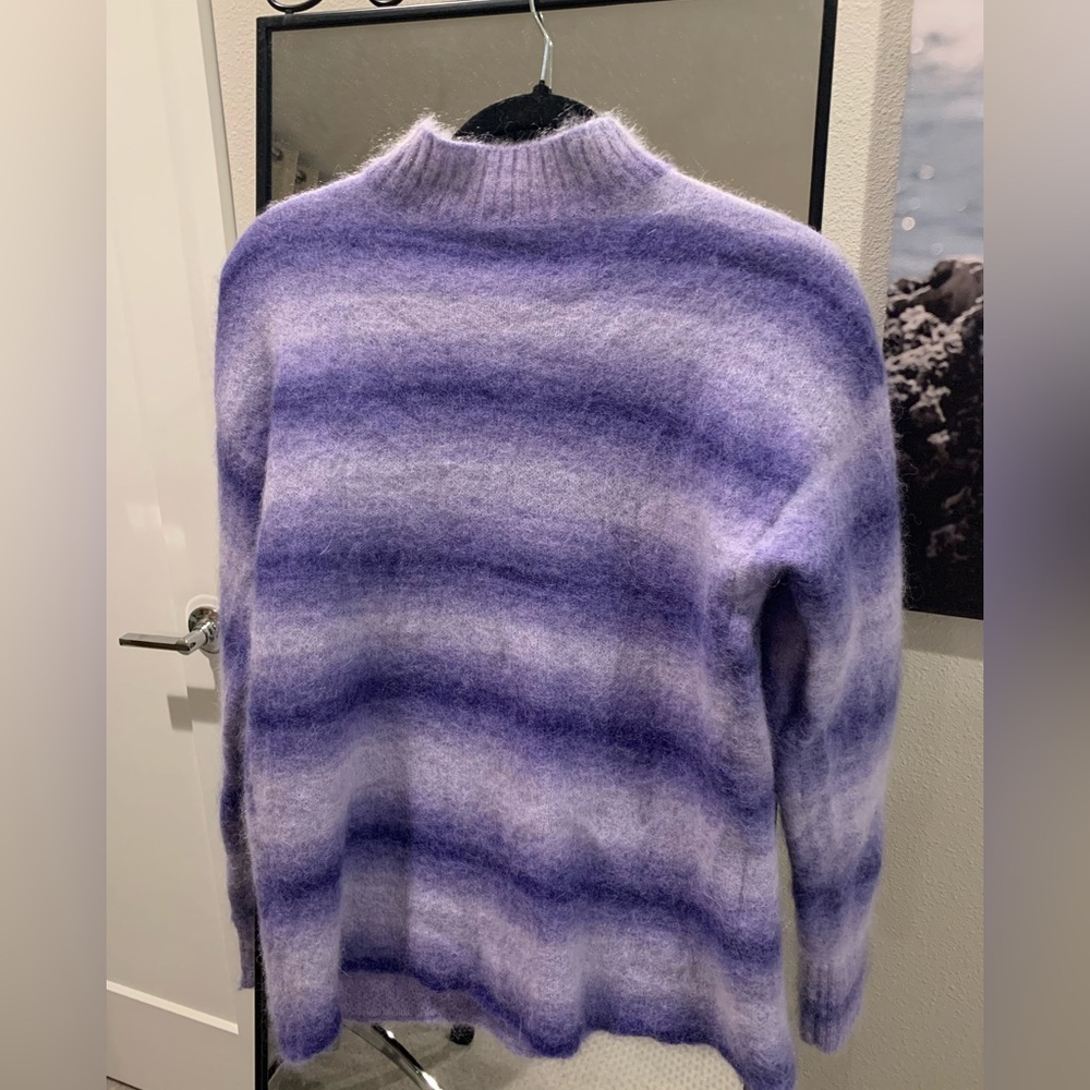 Acne studios ombré stripe sweater electric purple XS